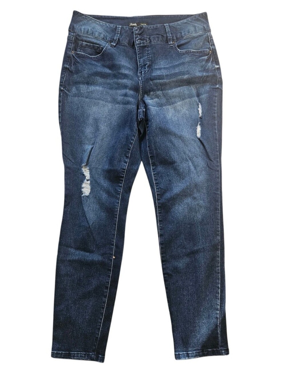 Royalty Dark Wash Slim Stretch Skinny Jeans Plus Size Women 14W